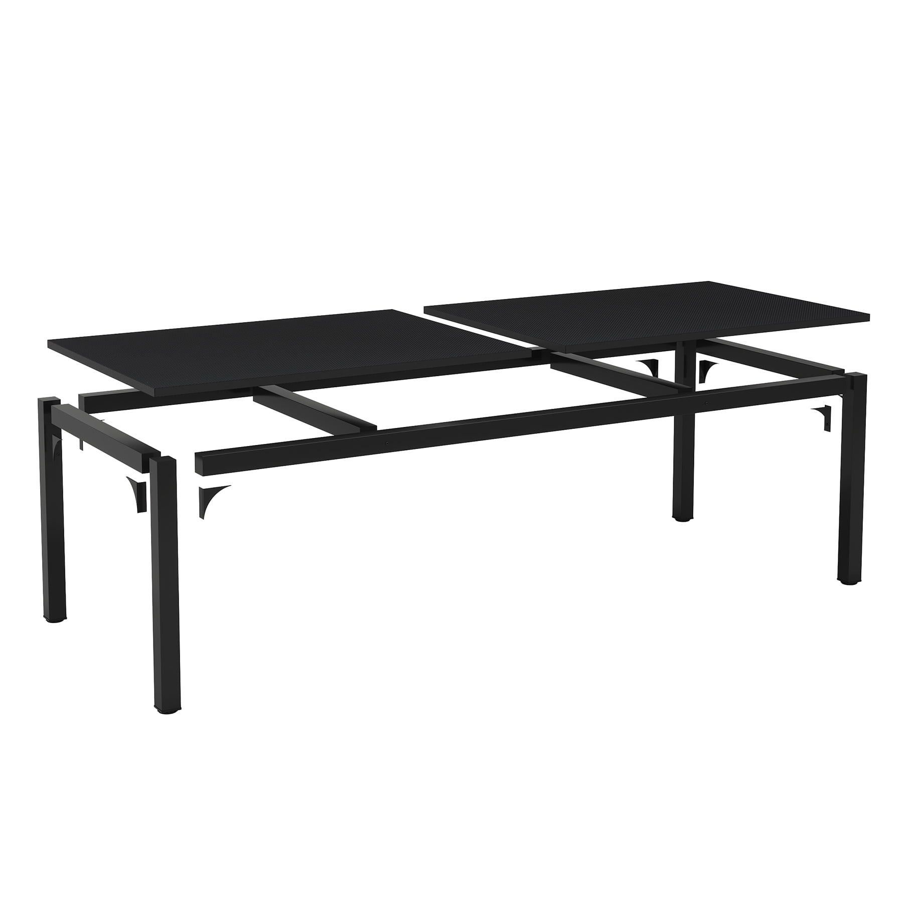 Aukfa 78" Large Dining Table for 6–8, Modern Farmhouse Rectangular Kitchen Table with Metal Legs & Scratch-Resistant for Family Gatherings,Black