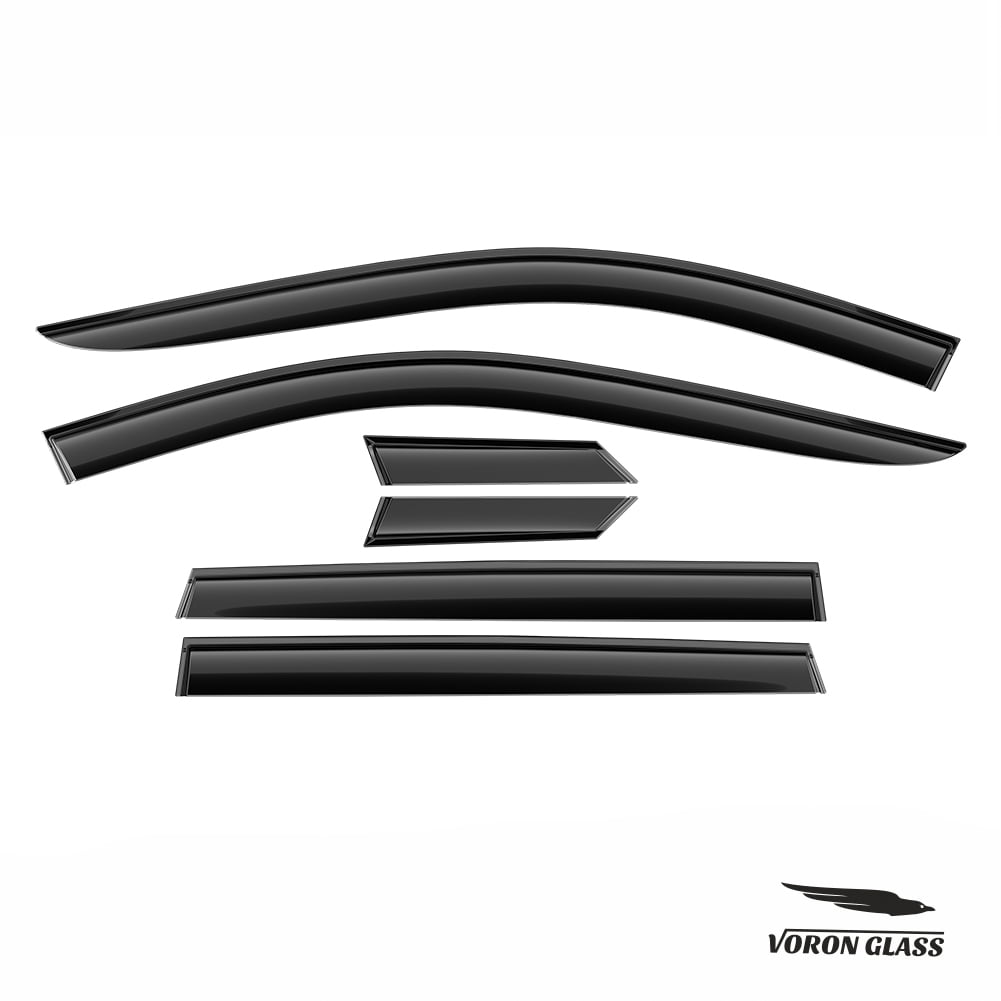 Voron Glass Tape-on Extra Durable Rain Guards for Nissan Rogue 2021-2026, Window Deflectors, Vent Window Visors, 6 Pieces - 100444