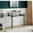 thumbnail image 5 of ANZZI Verona 34.5 in. Console Sink in Matte Black with Carrara White Counter Top, 5 of 8