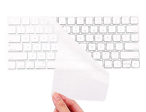 Clear A1314, U.S Layout ProElife Ultra Thin Silicone Keyboard Protector Cover Skin for Apple Wireless Keyboard with Bluetooth MC184LL/B 