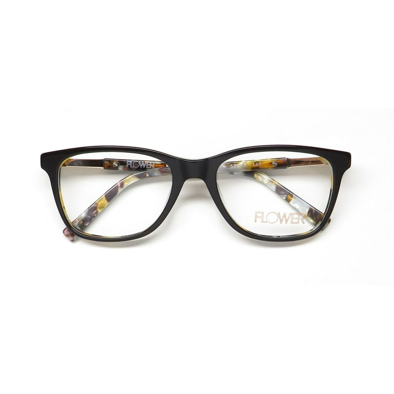 FLOWER 6015 CLASSIC SHAPE PREMIUM ACETATE PLASTIC WOMENS EYEGLASS
