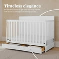 thumbnail image 3 of Graco Asheville 4-in-1 Convertible Baby Crib with Drawer, White, 3 of 15