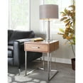 thumbnail image 2 of Lumisource Glacier Contemporary/Glam Table Lamp in Gold Metal and Clear Glass with White Linen Shade, 2 of 5