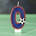 thumbnail image 1 of Blue Number Candles Red Edge Football Design Creative Digital Birthday Cake Decoration, 1 of 5