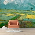 thumbnail image 3 of IDEA4WALL 6pcs Green Field Peel and Stick Wallpaper Removable Wall Murals Large Wall Stickers for Home Decoration - 100x144 inches, 3 of 5