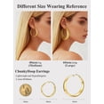 thumbnail image 3 of U7 14K Gold Plated Hoop Earrings for Women 40MM Chunky Hypoallergenic Hoop Earrings Jewelry Gift for Mother's Day Party Valentines Christmas, 3 of 6