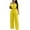 Yellow, variant on Zoeecloth Women's Summer Jumpsuits Casual Short Sleeve Loose Wide Leg Long Rompers Outfits with Pockets S-XL