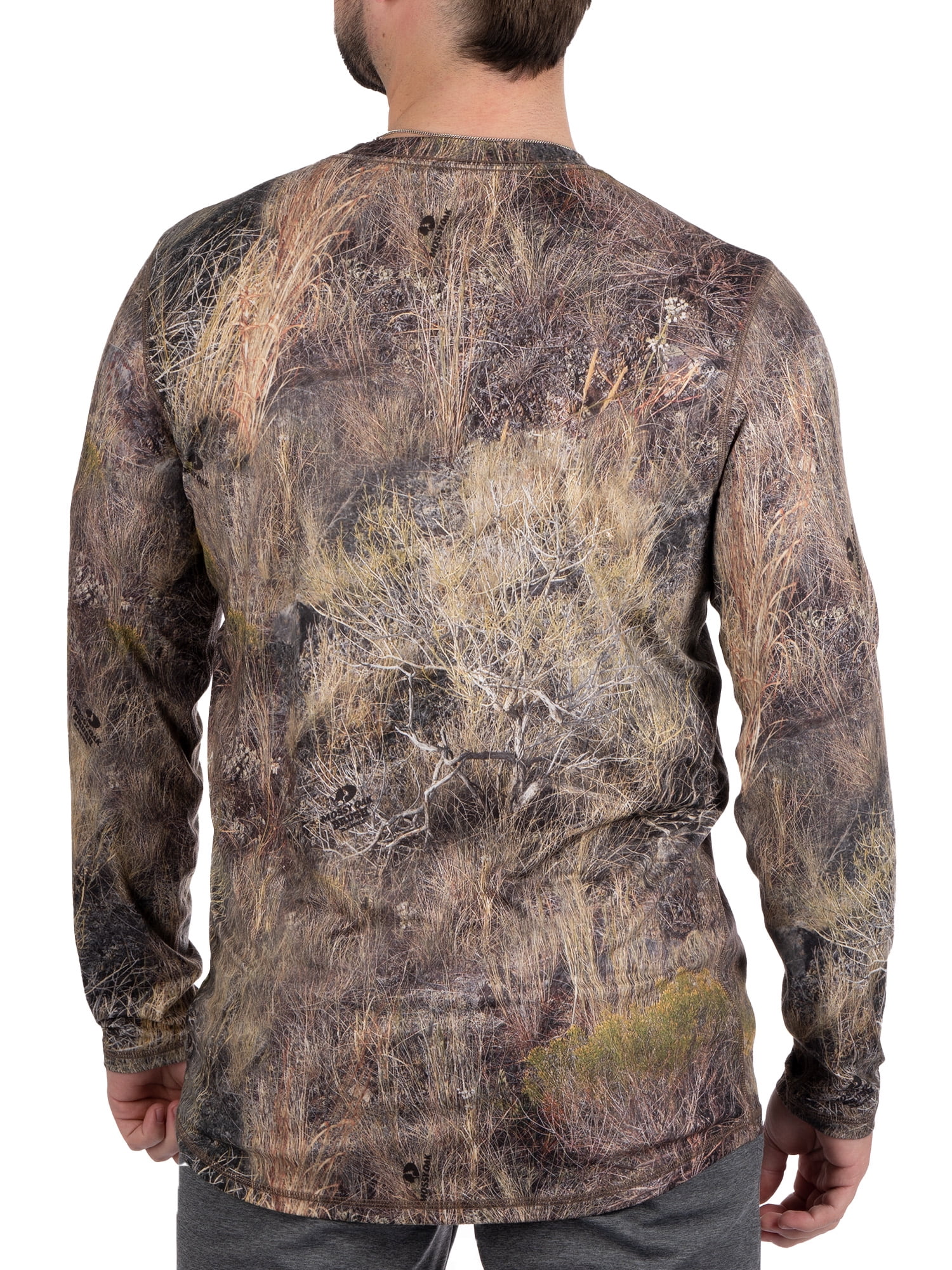 Men's Long Sleeve Camo Tee Hunting Performance Shirt by Mossy Oak, Sizes S-3XL