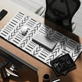 thumbnail image 2 of Long Mouse Pads for Desk,White Geometric Diamond Chevron Pattern Desk Mats on Top Of Desks, Desk Mouse Pad Extra Large with 3mm Non-Slip Base and Stitched Edge for Gaming,Office,Work,Home 35.4"x15.7", 2 of 6