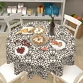 thumbnail image 6 of Boho Tablecloth Round 60 Inch Farmhouse Brown Bohemian Table Cloth Washable Vintage Floral Outdoor Tablecloth for Dining Room Kitchen Holiday Party Picnic Home Decor, 6 of 6