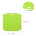 thumbnail image 2 of Unique Bargains 4pcs Kitchen Pot Pan Mat Placemat Table Trivet Insulation Silicone Dish Pad Heat Resistant Coasters-Green, 2 of 5