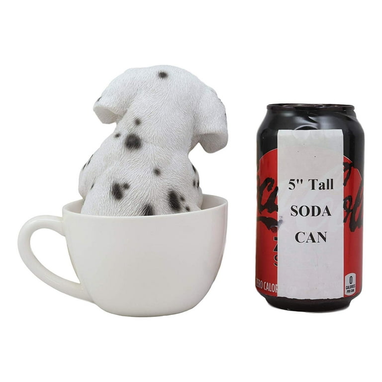Dachshund Puppy in a Mug Resin Puppy in Ceramic Tea Cup with Paw Prints 6