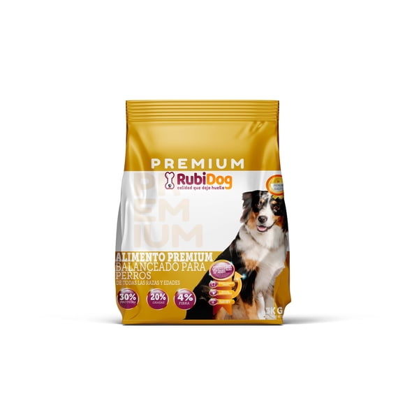 Croquetas para perro RubiPets RubiDog Razas Premium 30% Proteína 3 Kg