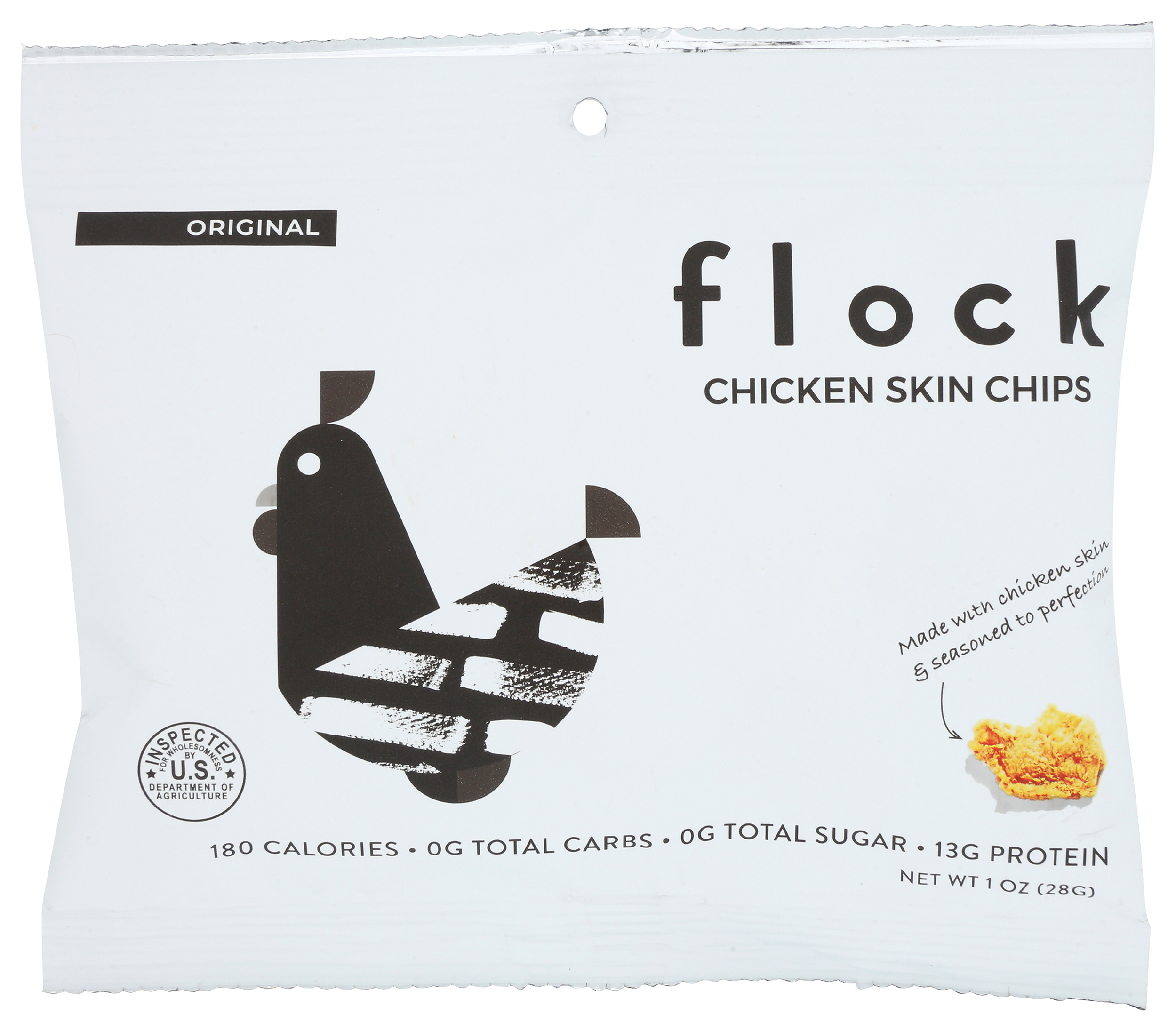 Flock Chicken Chips Chips Chicken Original 1 Ounce Pack Of 8