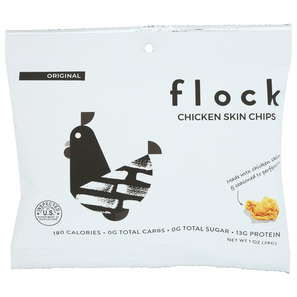 Flock Chicken Chips Chips Chicken Original 1 Ounce Pack Of 8
