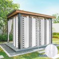 thumbnail image 6 of White Boho Outdoor Curtains for Patio Waterproof,Windproof Privacy Curtains with Weighted Bottom,Farmhouse Simple Abstract Striped Geometric Outside Drapes for Picnic Garage Yard 54"x108" 1 Panel, 6 of 8