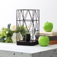 thumbnail image 3 of Simple Designs Lampe de Table Carrée Géométrique Noire, 3 of 4