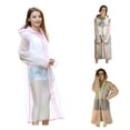 thumbnail image 3 of Decodeary Imperméable Transparent pour Femmes Mode Poncho de Voyage Rose TG, 3 of 6