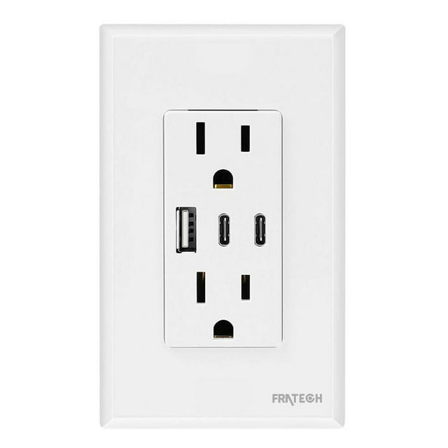 Contacto Duplex con puertos USB-A y tipo-C. Fratech LS9931CC
