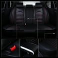 thumbnail image 6 of Car Seat Covers Full Set Waterproof Faux Leather Car Seat Protector, Front Rear Seat Protector Black Seat Covers, Luxury Vehicle Seat Cushion Protector Full Set Interior Accessories, 6 of 12
