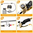 thumbnail image 5 of POMEADE Heavy-Duty Propane Torch | 340K BTU Gas-Powered Weed Burner with Push-Button Igniter, Adjustable Flame, 10’ Hose & Safety Trigger for Melting, Welding, Roofing, Soldering, Wood Treating, Etc., 5 of 7
