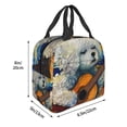 thumbnail image 3 of Fuzoiu Dog Guitar Starry Night Print Lunch Bag for Women & Men,Adult Insulated Lunch Box,Leakproof Cooler,Food Lunch Containers,Reusable Lunch Tote Bags for Work, Travel, Outdoor, 3 of 8