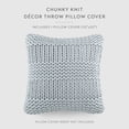 thumbnail image 2 of Comfort Canopy Cozy Chunky Knit Decor Throw Pillow Cover, 20" x 20", 2 of 8