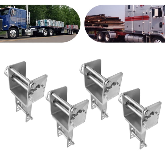 4 Pcs Pocket Winch, Trailer Stake Pocket Winch, Working Load Limit 5,400Lbs and Breaking Strength 16,200Lbs, 4 Adjustable Cotter Pin Holes for Securing Heavy Loads on Flatbed, Trailer, Truck