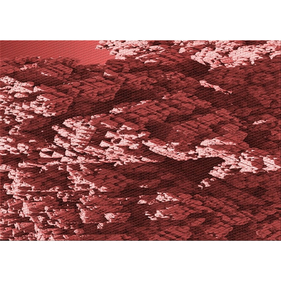 Ahgly Company Indoor Rectangle Patterned Valentine Red Area Rugs, 4' x 6'