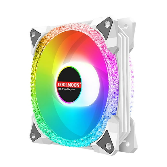 EGNMCR Diamond 120mm ARGB PWM Case Fan For PC Computer System, 6Pin 5V Support Program Controlled Lighting, RGB Quiet Fan PC fan