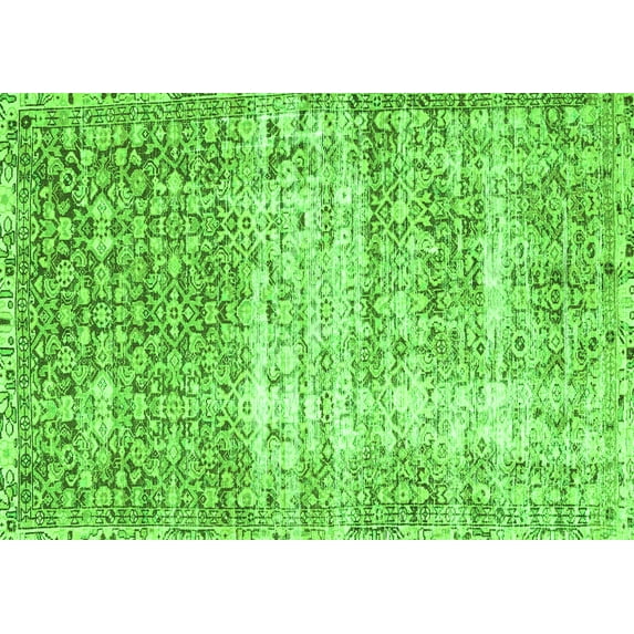 Ahgly Company Indoor Rectangle Persian Green Traditional Area Rugs, 8' x 10'