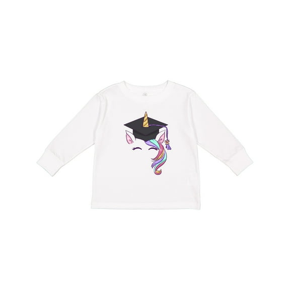 Inktastic Graduation Cap Unicorn Boys or Girls Long Sleeve Toddler T-Shirt