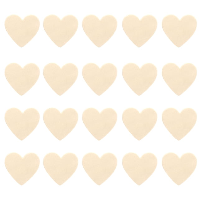Juego de 20 piezas para manualidades decorativas de bricolaje, recortes de madera con forma de corazón sin terminar y adorables