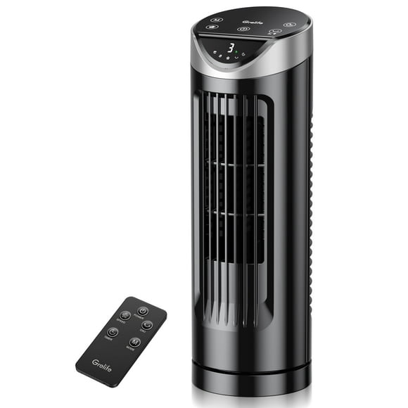 Ventilador de torre Grelife de 13 pulgadas, silencioso, 26 dB, ultra silencioso con control remoto