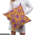 thumbnail image 4 of Ambesonne Floral Fabric by the Yard Upholstery, Hand Drawn Crocus Flower, 2 Yards, Pale Orange Pale Pink, 4 of 4
