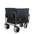 thumbnail image 4 of Olurrisa Fishing Cart with Rod Holders,Beach Wagon with Big Wheels for Sand 500lbs Capacity - All Terrain Steel Frame Utility Cart with 9" Pneumatic Tires,Strap with multiuse Bag,Black, 4 of 8