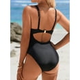 thumbnail image 4 of Sociala Sexy V Neck One Piece Swimwear for Womens Sleeveless Bath Suit Tummy Control Monikini Swimsuit, 4 of 4