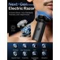 thumbnail image 2 of Electric Razor for Men - Men's Electric Shaver, 3-Blade Rotary Shaving System, Touch Switch, Type-C Fast Charging, LED Display, Travel Lock, 90+ Minutes Run Time, 2 of 7