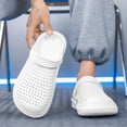 thumbnail image 5 of HNMKIU Men's Slippers for Beach and Leisure with Open Toe Design Easy on Style EVA Summer Footwear for Relaxing Casual Shoes for Men 01_White,45, 5 of 8