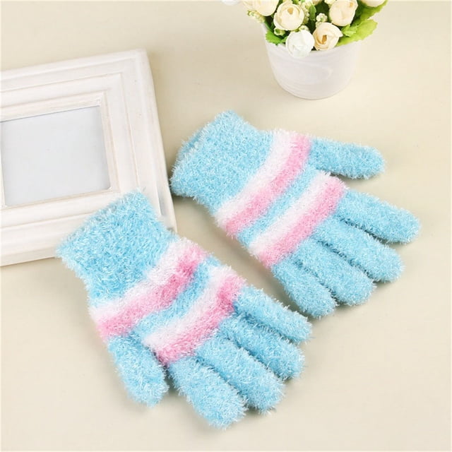 Winter New Ladies Fingerless Knitted Warm Half Finger Wool Gloves