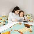 thumbnail image 4 of Feelyou Cute Dachshund Kids Bedding Comforter Set 7 Pieces, Cartoon Pug Dog Full Bedding Set, Kawaii Dalmatian Reversible Fitted Sheet Flat Sheet, Super Cozy Room Decor, 4 of 7
