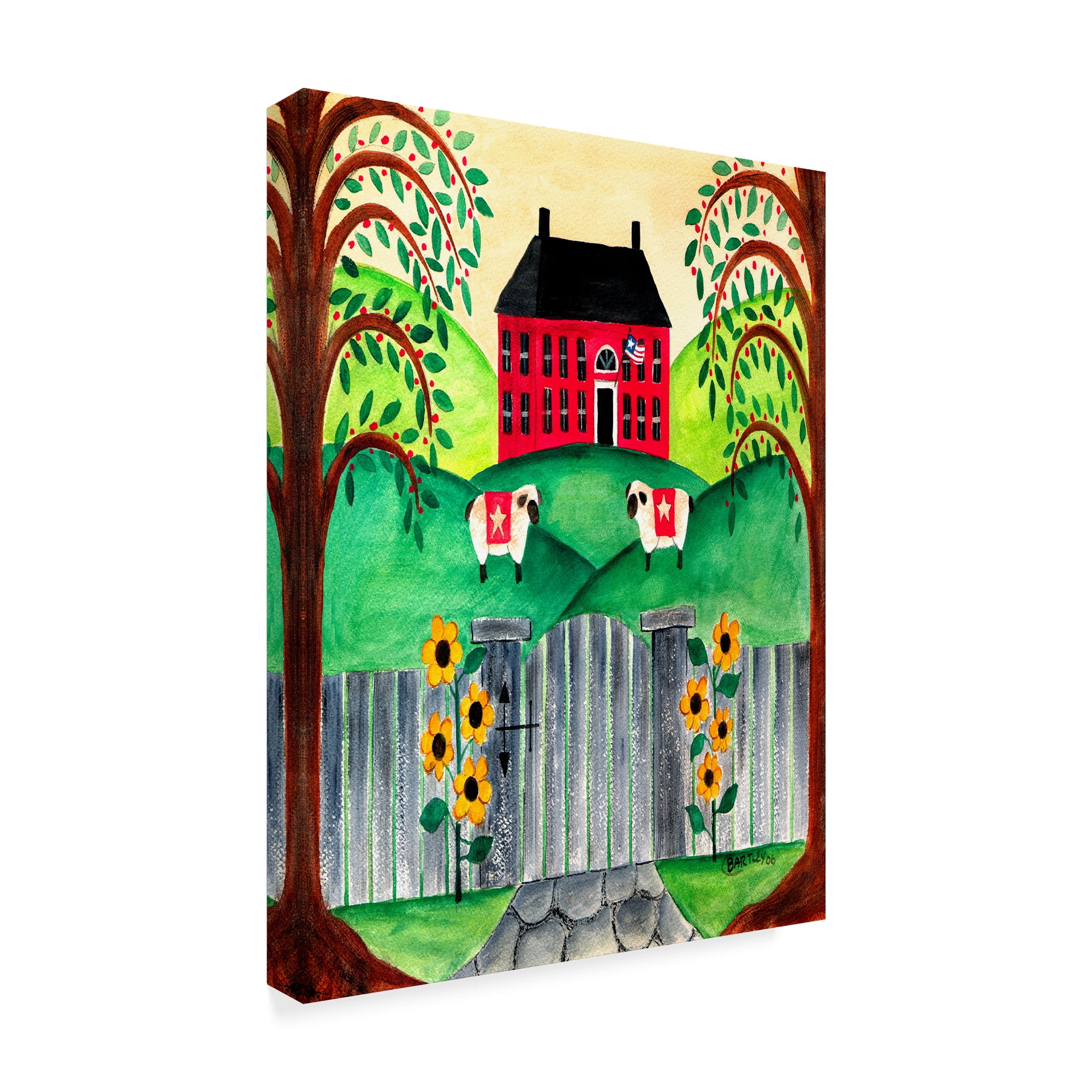 Trademark Fine Art 'Sheep At Home' Canvas Art by Cheryl Bartley