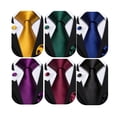 thumbnail image 1 of Set de corbatas Barry.Wang de seda para hombre, 6 unidades, moda de negocios, 1 of 6