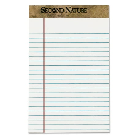 - TOPS Second Nature Recycled Pads, Lgl Rule/Red Margin, 5 x 8, WE, 50 Sheets, DZ -TOP74005