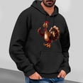 thumbnail image 2 of VBTAPA Thanksgiving Turkey Hoodies for Men Novelty Holiday Party Hooded Sweatshirt Loose Casual Pullover Hoodie Thankful Grateful Blessed Sweatshirt with Pocket Today Black L, 2 of 5