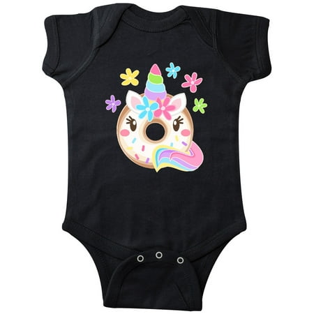 

Inktastic Unicorn Doughnut with Sprinkles and Flowers Gift Baby Boy or Baby Girl Bodysuit