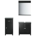 thumbnail image 1 of vidaXL Bathroom Furniture Set Storage Sink Cabinet Mirror BERG Solid Wood Pine, 1 of 6