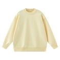thumbnail image 4 of Womens Oversized Sweaters Ribbed Knit Details Soft Knit Pullover Long Sleeve Tops Casual Fall Crewneck Sweatshirts (XL, Yellow), 4 of 7
