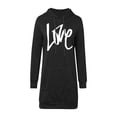 thumbnail image 5 of HNMKIU Women's Loose Hoodies for Women Mid Length Hoodie Dress,Black,L, 5 of 6