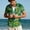 Green-27, variant on Mens Shirts Short Sleeve Button Down Patterns Board Shirts with Floral Printing